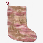 Rosa Glam Gold Kleiner Weihnachtsstrumpf (Vorderseite)