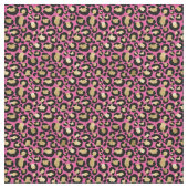 Rosa Glam Gold Leopard Print Stoff (Nahaufnahme)