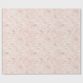Rosa Glam Gold Zebra Print Geschenkpapier (Flach)