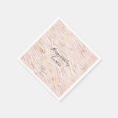 Rosa Glam Gold Zebra Print Serviette (Ecke)