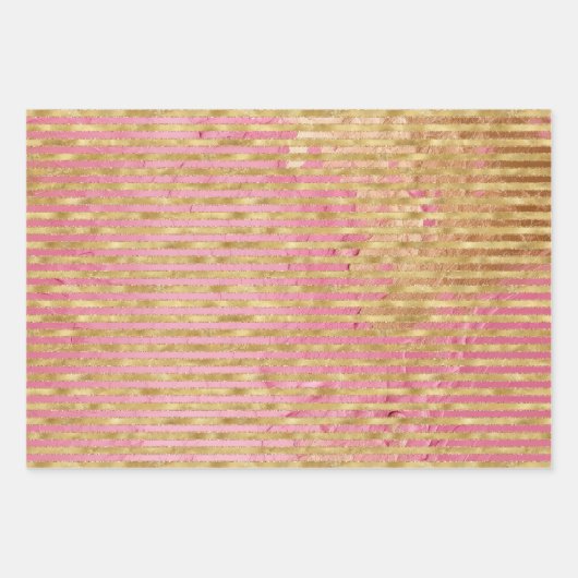 Rosa Glam Goldmedaille Treppenhaus Sparkor Geschenkpapier Set (Vorderseite 2)