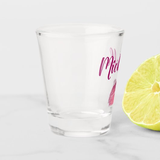 Rosa Glam Lippen Schnapsglas (Links)