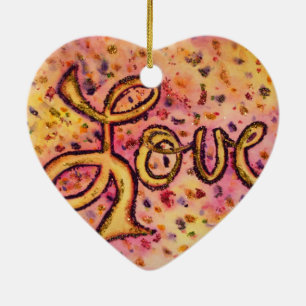 Rosa Glamour Glitzer Kunst, Dichtung und Musik Keramikornament