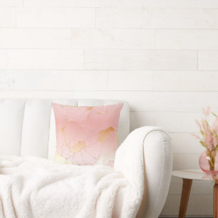 Rosa Glamour Gold Abstrakt Kissen