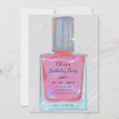 Rosa Glamour Nagellack Geburtstag Einladung (Vorderseite)