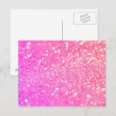 Rosa Glamour Sparkley Postkarte (Vorne/Hinten)