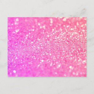 Rosa Glamour Sparkley Postkarte