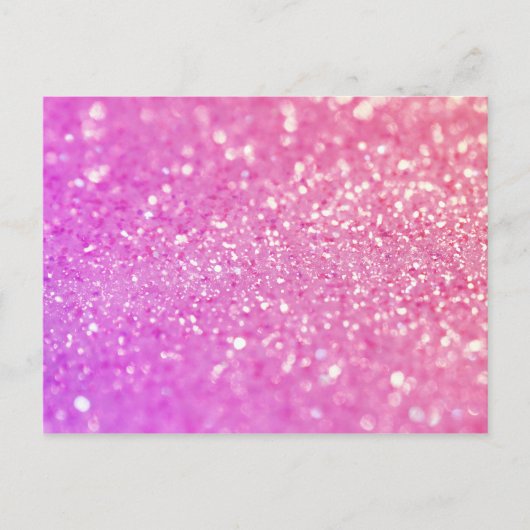 Rosa Glamour Sparkley Postkarte (Vorderseite)