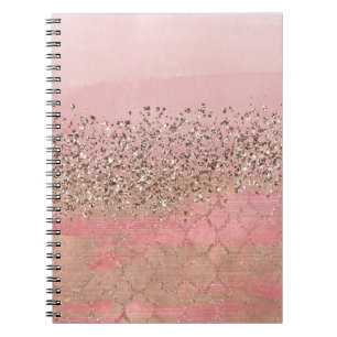 Rosa Glanz Glitter Marokkanische Indische Prinzess Notizblock