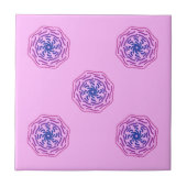 Rosa, glänzende Donut-Stilelemente und gewölbte De Fliese (Vorderseite)