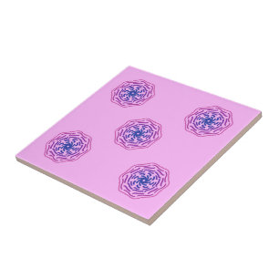 Rosa, glänzende Donut-Stilelemente und gewölbte De Fliese