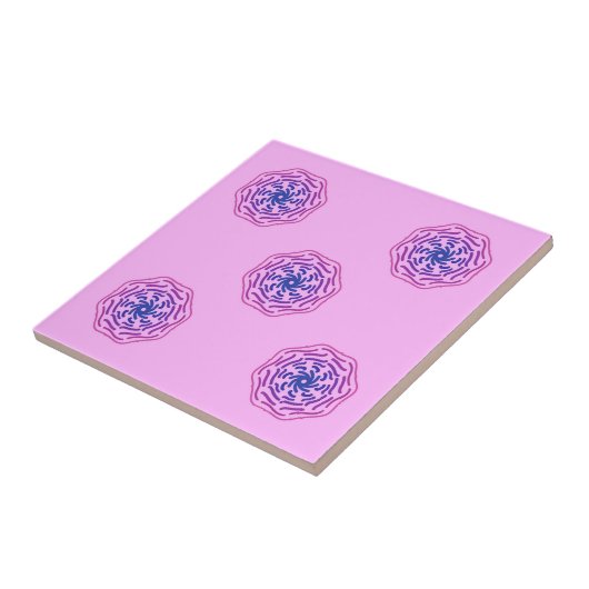 Rosa, glänzende Donut-Stilelemente und gewölbte De Fliese (Seite)