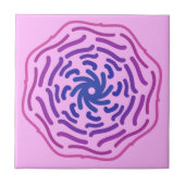 Rosa, glänzende Donut-Stilelemente und gewölbte De Fliese (Vorderseite)