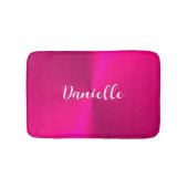 Rosa glänzende Imitate Metall individuelle Name Badematte (Vorderseite)