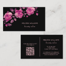 Rosa glänzende metallische Blume Schwarz