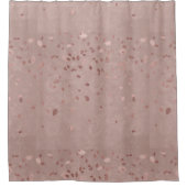 Rosa glänzendes Goldelegantes gelegentliches Duschvorhang (Vorderseite)