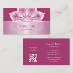 Rosa glänzendes metallisches Mandala Visitenkarte