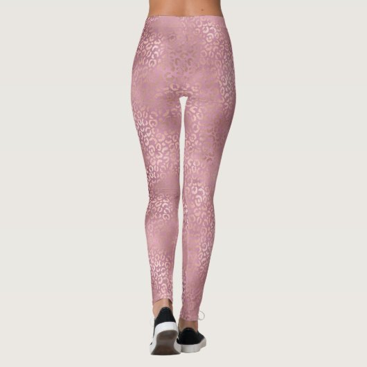 Rosa Glaopard Leggings (Rückseite)