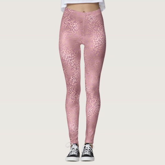 Rosa Glaopard Leggings (Vorderseite)