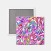 Rosa Glas Magnet (Vorderseite/Rückseite)