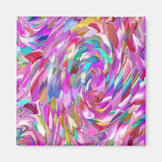 Rosa Glas Magnet (Vorne)