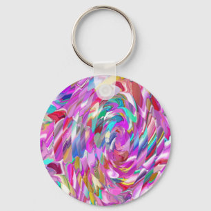 Rosa Glas Schlüsselanhänger