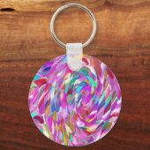 Rosa Glas Schlüsselanhänger (Vorderseite)