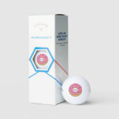 Rosa Glasierte Donut mit Sprinklen Golfball (Verpackung)