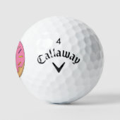 Rosa Glasierte Donut mit Sprinklen Golfball (Logo)
