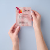 Rosa Glastextur polierter Nagelkunstsalon Flyer (Gruppe)