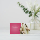 Rosa glatte Cosmetology-Visitenkarte Visitenkarte (Stehend Vorderseite)
