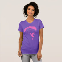 Rosa Gleitschirmfliegen-Elf-T-Shirt
