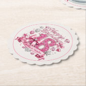 Rosa Glitter 18. Geburtstag Untersetzer (angewinkelt)
