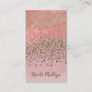 Rosa Glitter-Blush-Marokkanische-Indische-Prinzess Visitenkarte