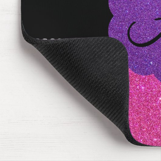 Rosa Glitter der Monogrammtürkis-Sparren Mousepad (Ecke)