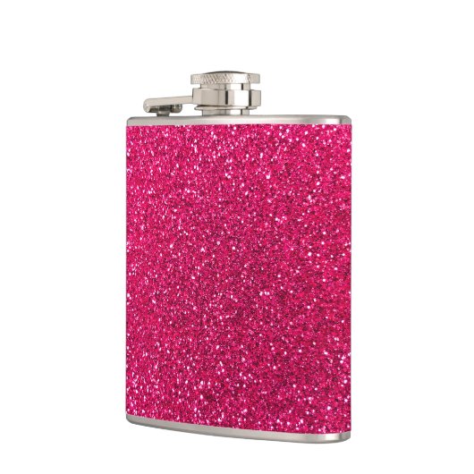 Rosa Glitter der Rose Flachmann (Links)