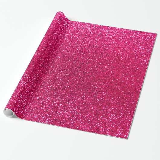 Rosa Glitter der Rose Geschenkpapier (Ungerollt)