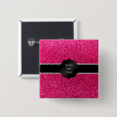 Rosa-Glitter des besten Freunds der Welt Button (Vorne & Hinten)