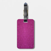 Rosa Glitter des Schnurrbartes Gepäckanhänger (Rückseite vertikal)