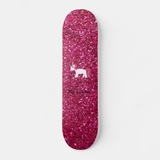 Rosa Glitter des Unicorn Skateboard (Vorderseite)