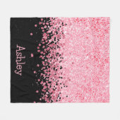 Rosa Glitter-Flanelldecke Fleecedecke (Vorderseite (Horizontal))