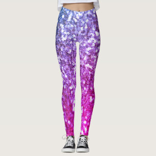 Rosa Glitter Funkel Chic Muster Yoga-Hose  Leggings