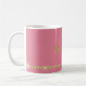 Rosa Glitter Funkeln Kaffeetasse (Links)
