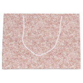 Rosa Glitter-Glanz Geburtstag Große Geschenktüte (Vorderseite)