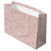 Rosa Glitter-Glanz Geburtstag Große Geschenktüte (Rückseite Schrägansicht)