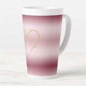 Rosa Glitter Gold Liebe Forever Milchtasse (Rechte Ecke)