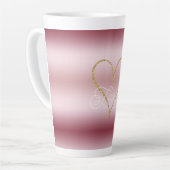 Rosa Glitter Gold Liebe Forever Milchtasse (Linke Ecke)