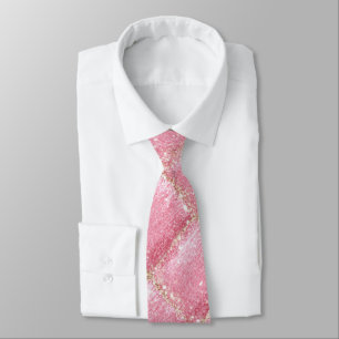 Rosa Glitter-Harlekin-Glamour Krawatte