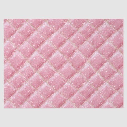 Rosa Glitter-Harlekin-Glamour Seidenpapier (Vorderseite)