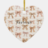 Rosa Glitter Herzen Liebe Keramik Ornament (Vorne)